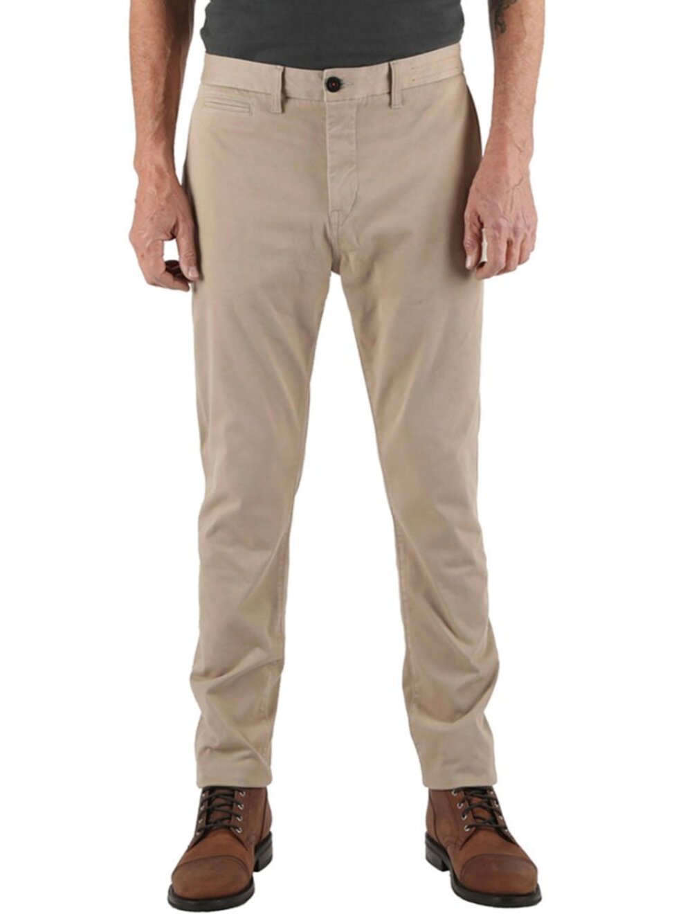 Sand Beige Denit® Stretch Chino by Hiroshi Kato